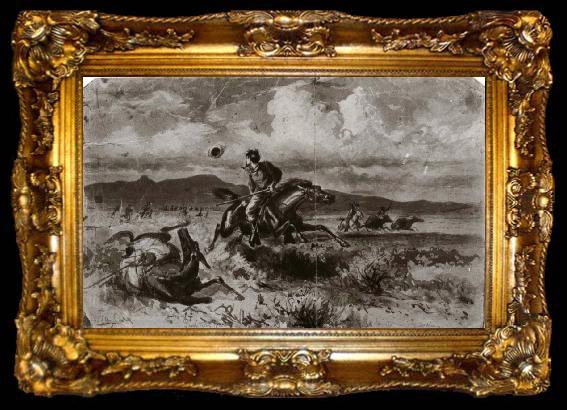 framed  Cary, William Miners attacked by indians, ta009-2